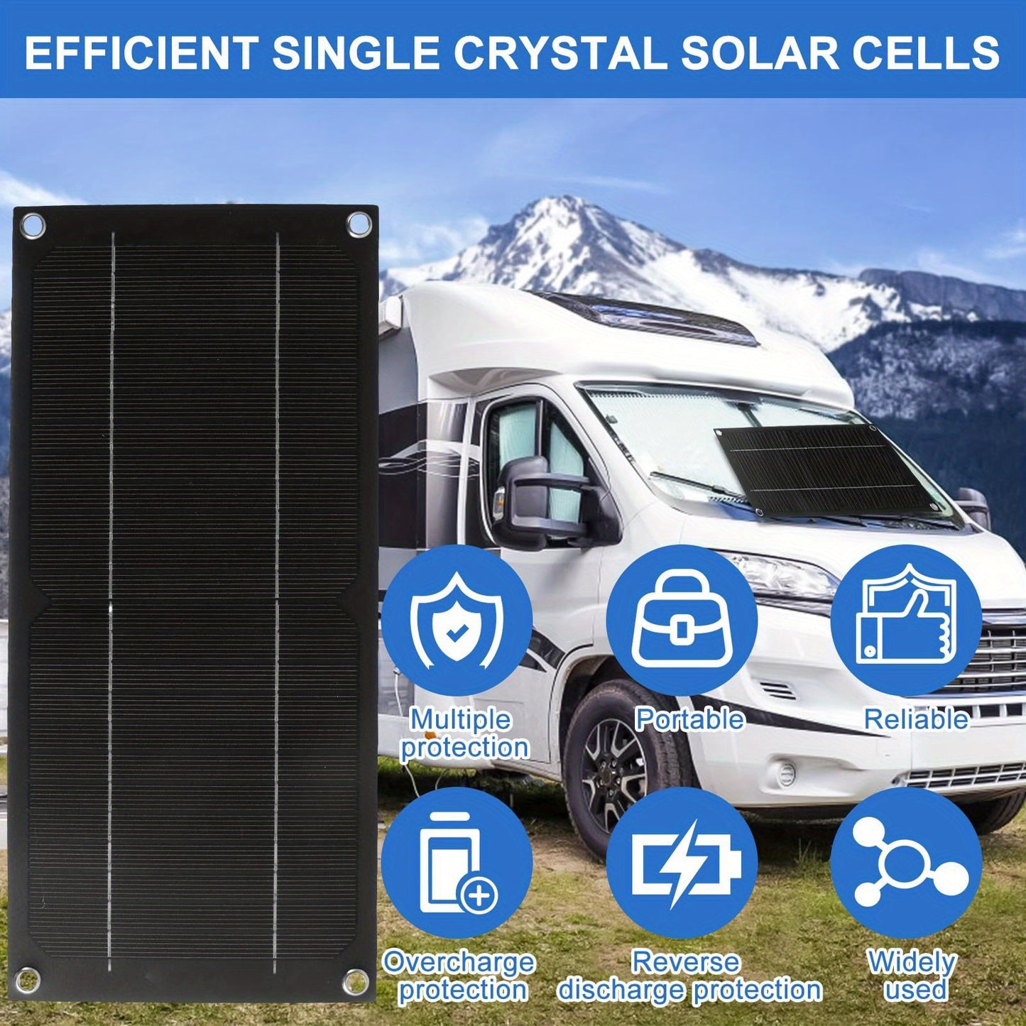 600W Solar Panel Charger Monocry Stalline Silicon 100A Charge Controller Solar Panel Kit with Extension Cable Clip for RV Outdoor Camping RISE DEFENSE SYSTEMS.AI PRODUCTS