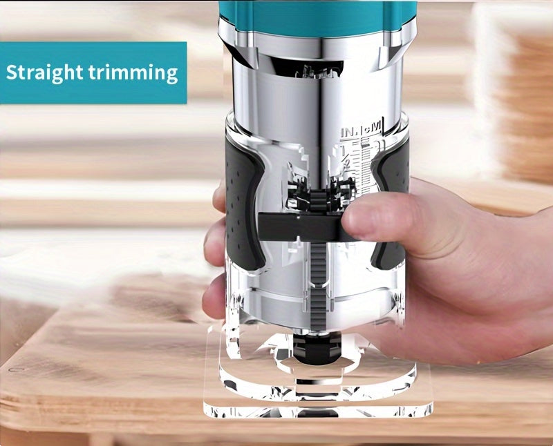Compact 800W Wood Router for Woodworking - 35000RPM, Edge Guide, Roller Guide for Precise Trimming and Profiling, 110V Plug-In Power RISE DEFENSE SYSTEMS.AI PRODUCTS