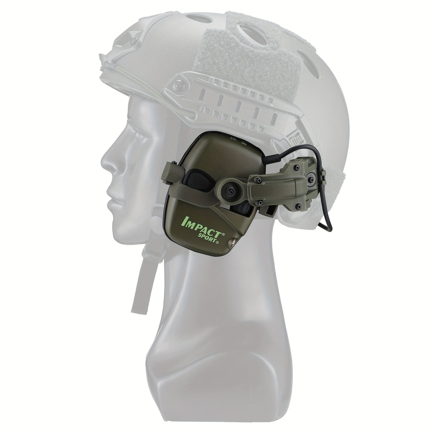 Tactical Shooting Earmuffs - Helmet Mounted, Electronic Sound Pickup, Active Noise Reduction, Hearing Protection, No Battery Required - For Shooters & Outdoor Enthusiasts - Ideal for Range Use & Hunting RISE DEFENSE SYSTEMS.AI PRODUCTS