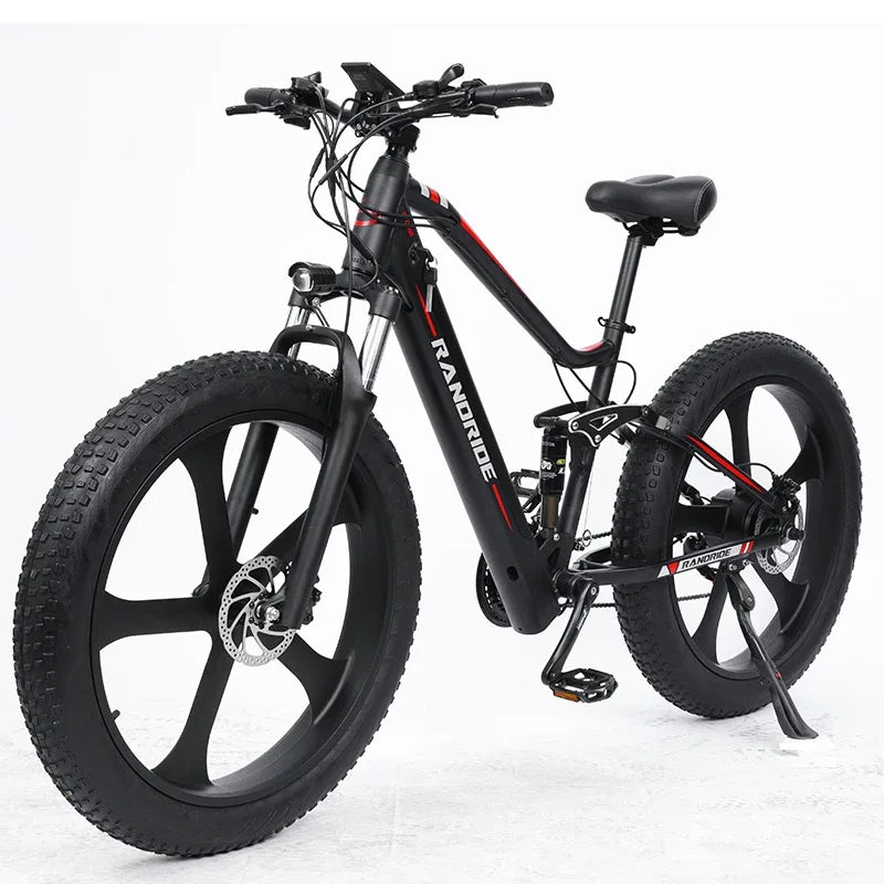 2025 New YX90M Electric Bicycle 1000W48V13.6Ah High Speed Motor Fat Tire 26 Inch Bicycle with Hydraulic Brake Full Suspension - RISE DEFENSE SYSTEMS.AI PRODUCTS
