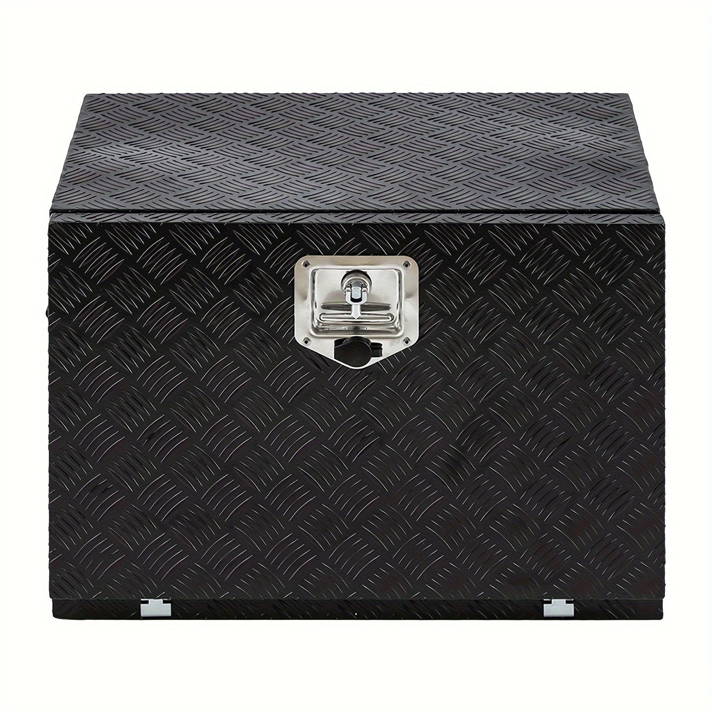 Truck Bed Tool Box Trailer Storage Tool Box Black Aluminum Heavy Duty Pick Up Truck Bed RV Toolbox Diamond Plate With Lock & Keys RISE DEFENSE SYSTEMS.AI PRODUCTS