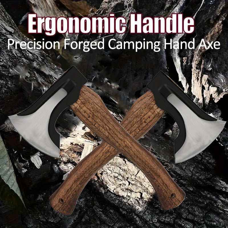1pc, multi-functional outdoor axe - special steel forged wooden handle Russian tomahawk outdoor camping engineer axe, all steel aircraft axe, portable logging axe, home cutting axe RISE DEFENSE SYSTEMS.AI PRODUCTS