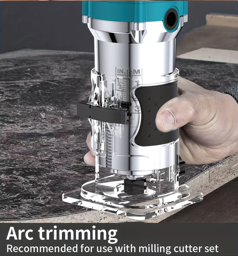 Compact 800W Wood Router for Woodworking - 35000RPM, Edge Guide, Roller Guide for Precise Trimming and Profiling, 110V Plug-In Power RISE DEFENSE SYSTEMS.AI PRODUCTS