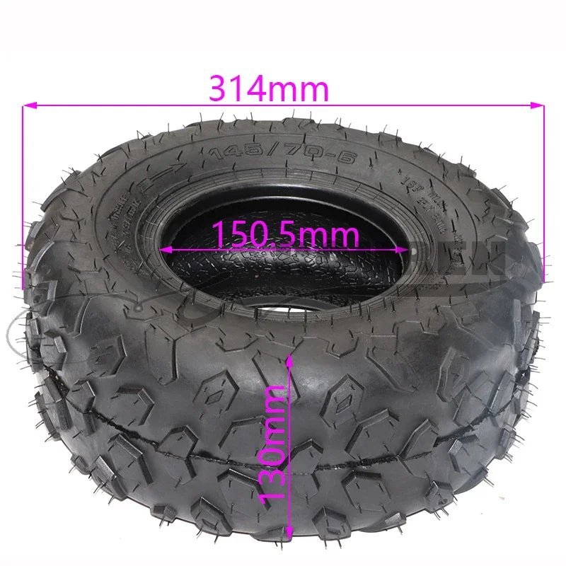6 Inch ATV Tire 145/70 - 6 four wheel vehcile Fit for 50cc 70cc 110cc Small Front Or Rear Wheels - RISE DEFENSE SYSTEMS.AI PRODUCTS