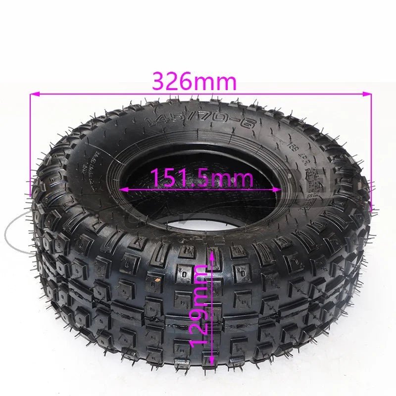 6 Inch ATV Tire 145/70 - 6 four wheel vehcile Fit for 50cc 70cc 110cc Small Front Or Rear Wheels - RISE DEFENSE SYSTEMS.AI PRODUCTS