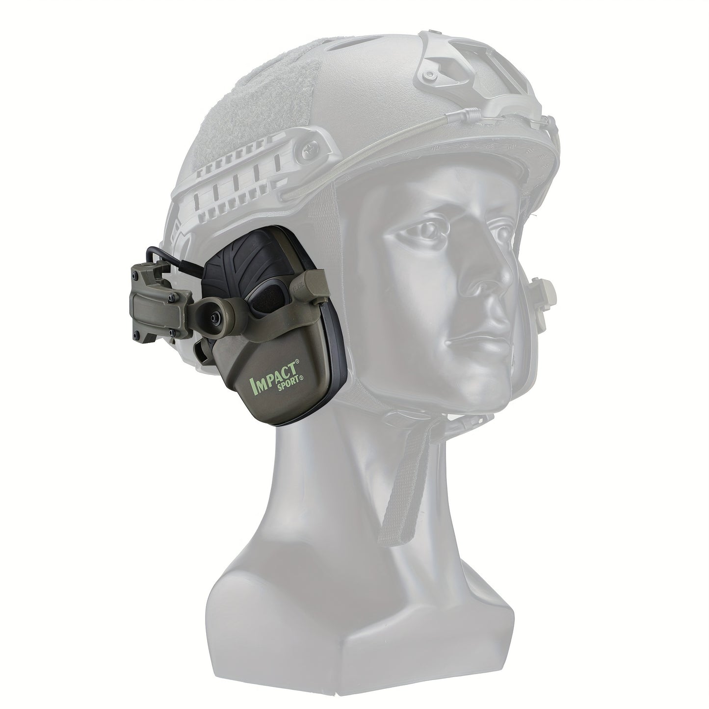 Tactical Shooting Earmuffs - Helmet Mounted, Electronic Sound Pickup, Active Noise Reduction, Hearing Protection, No Battery Required - For Shooters & Outdoor Enthusiasts - Ideal for Range Use & Hunting RISE DEFENSE SYSTEMS.AI PRODUCTS