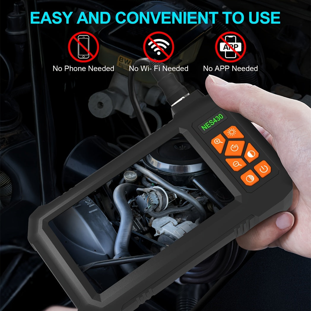 4. 3" IPS HD Borescope Camera with High-Quality 1080P Lens and Bright Headlight for Automotive and House Pipe Inspection RISE DEFENSE SYSTEMS.AI PRODUCTS