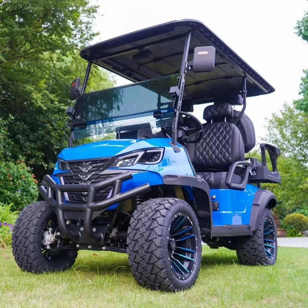Customize New Club Sightseeing Golf Car 4/6 Seater 48V 60V Off-road Solar Electric Golf Cart RISE DEFENSE SYSTEMS.AI PRODUCTS