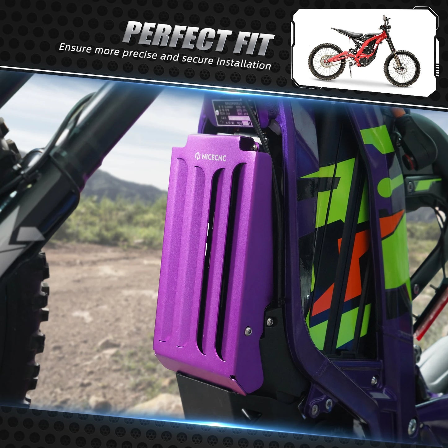 NiceCNC For Surron Light Bee X Controller Cover Guard For Sur-Ron light bee X S L1E For Segway X160 X260 Electric Off-Road Bike RISE DEFENSE SYSTEMS.AI PRODUCTS