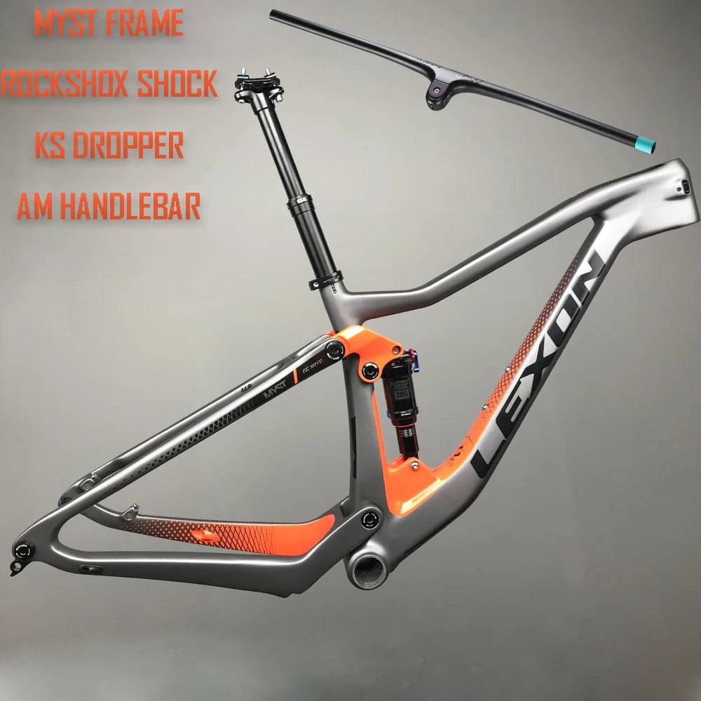 2024 LEXON Bicycle Frame XC TRIAL Cross country Carbon Mountain Bike Full Suspension 29er Boost frameset ROCKSHOX DNM Parts RISE DEFENSE SYSTEMS.AI PRODUCTS