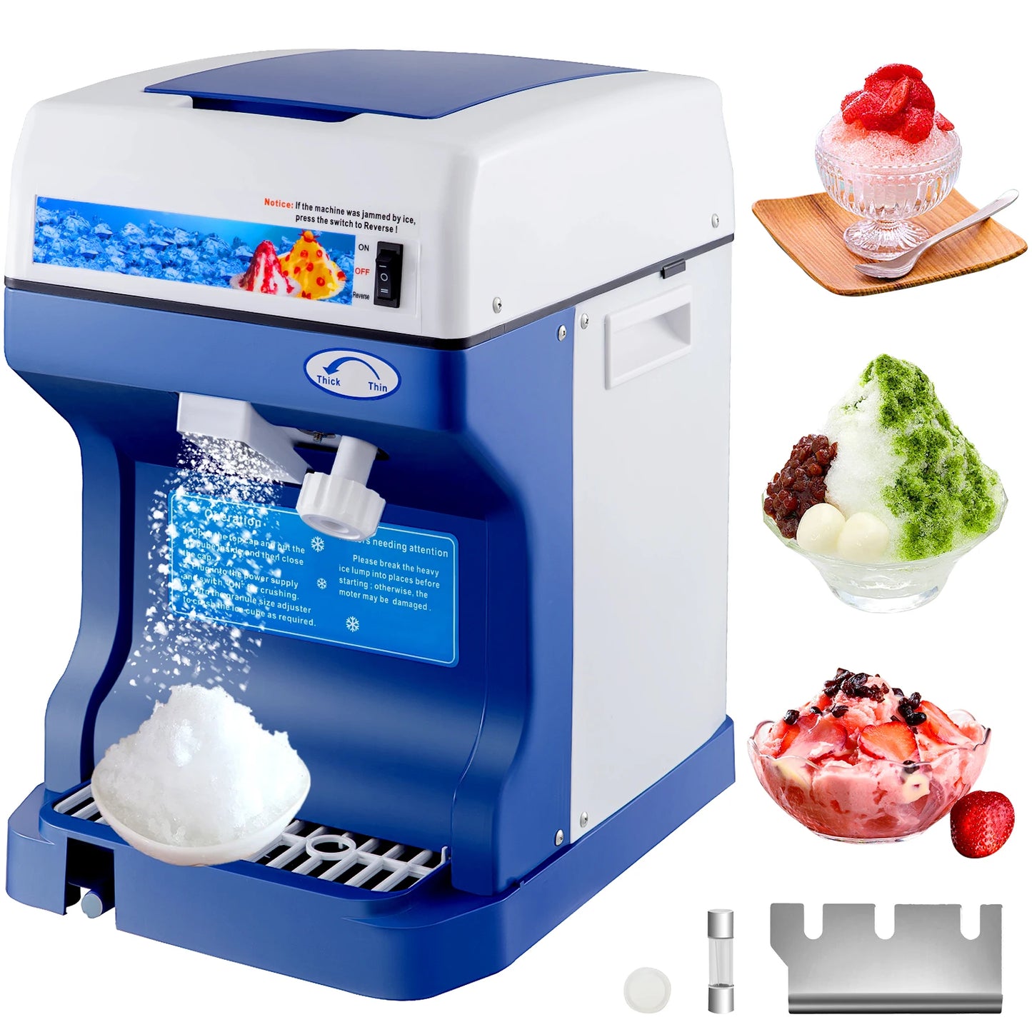 VEVOR 120/200 KG/H Electric Ice Shaver Branch Crusher Chopper Smoothie Blender Granizing Machine Shredder Snow Cone Cubes Maker RISE DEFENSE SYSTEMS.AI PRODUCTS