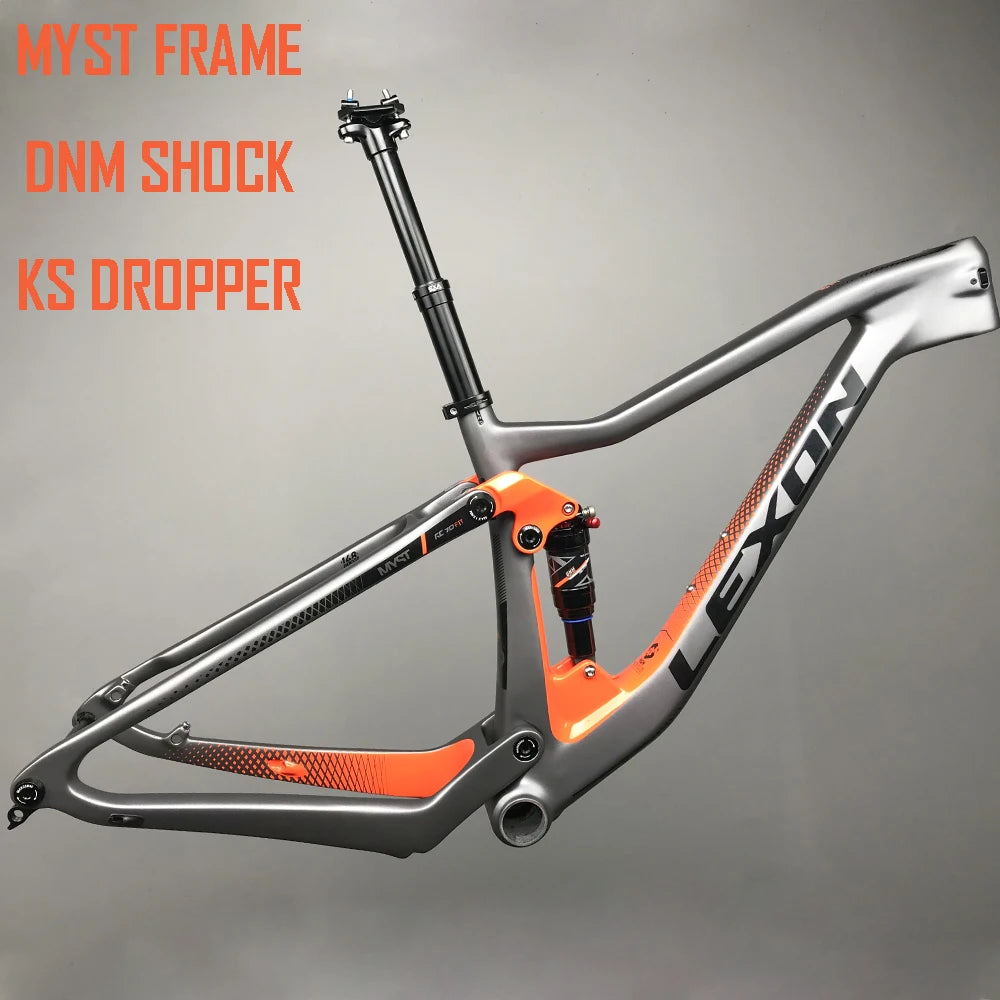 2024 LEXON Bicycle Frame XC TRIAL Cross country Carbon Mountain Bike Full Suspension 29er Boost frameset ROCKSHOX DNM Parts RISE DEFENSE SYSTEMS.AI PRODUCTS