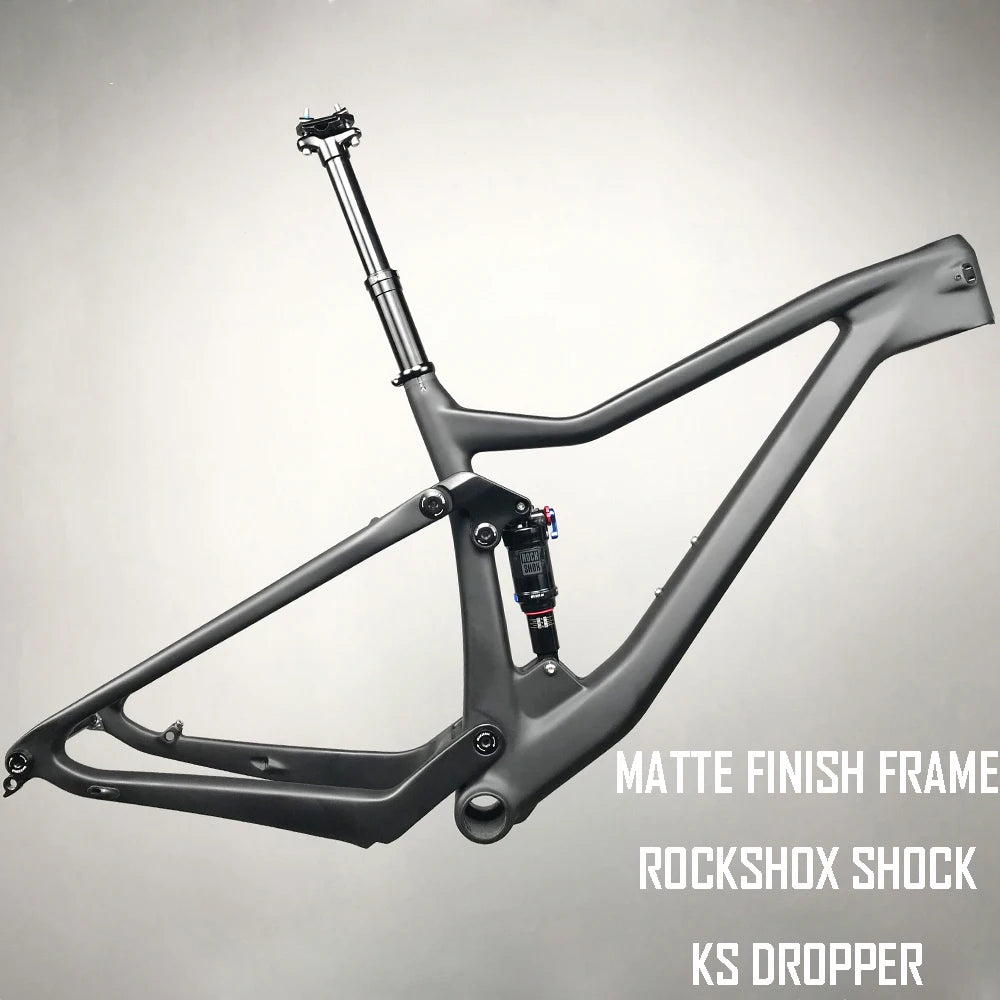 2024 LEXON Bicycle Frame XC TRIAL Cross country Carbon Mountain Bike Full Suspension 29er Boost frameset ROCKSHOX DNM Parts RISE DEFENSE SYSTEMS.AI PRODUCTS