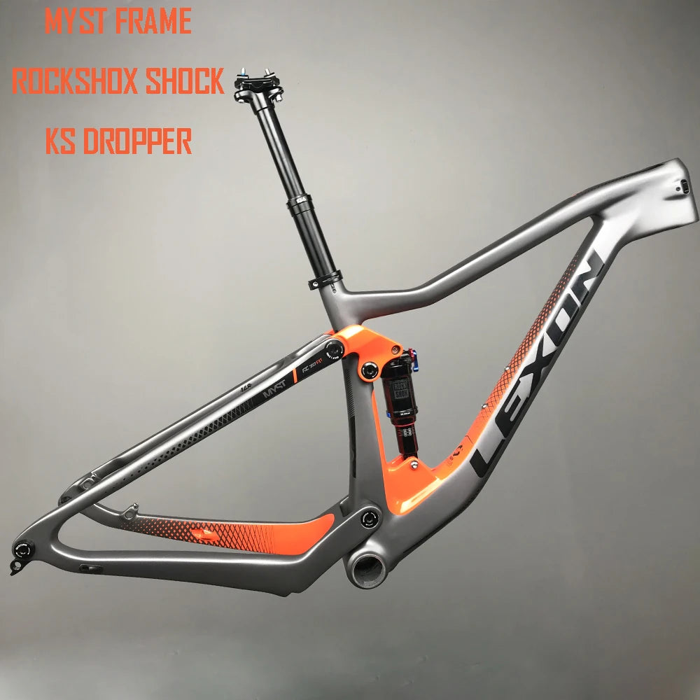 2024 LEXON Bicycle Frame XC TRIAL Cross country Carbon Mountain Bike Full Suspension 29er Boost frameset ROCKSHOX DNM Parts RISE DEFENSE SYSTEMS.AI PRODUCTS