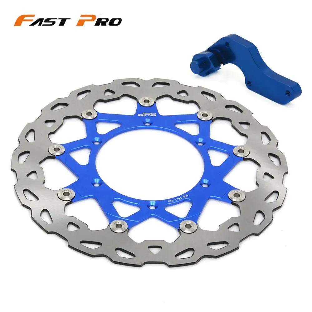Motorcycle 320mm Front Floating Brake Disc Rotor & Bracket For Yamaha YZ WR 125 250 WRF YZF 250 400 WR456F YZ426F WR450F YZ450F RISE DEFENSE SYSTEMS.AI PRODUCTS