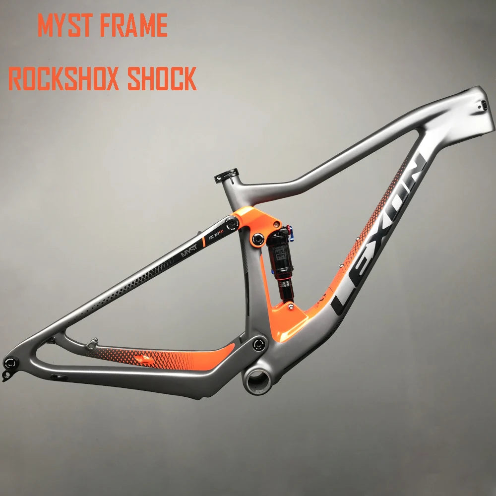 2024 LEXON Bicycle Frame XC TRIAL Cross country Carbon Mountain Bike Full Suspension 29er Boost frameset ROCKSHOX DNM Parts RISE DEFENSE SYSTEMS.AI PRODUCTS