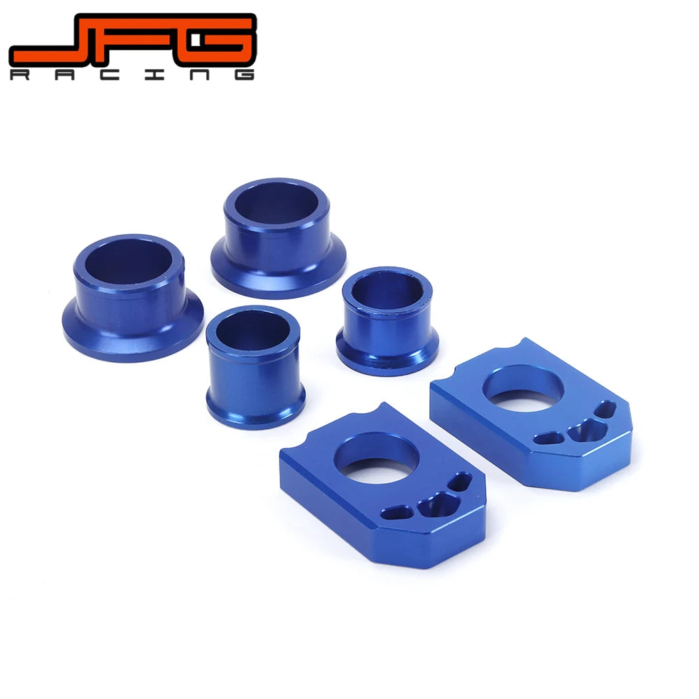 Motorcycle CNC Front Rear Wheel Hub Spacer Chain Adjust Axle Blocks For YAMAHA YZ250F 2012 2013 YZ450F 2010 2011 2012 2013 RISE DEFENSE SYSTEMS.AI PRODUCTS