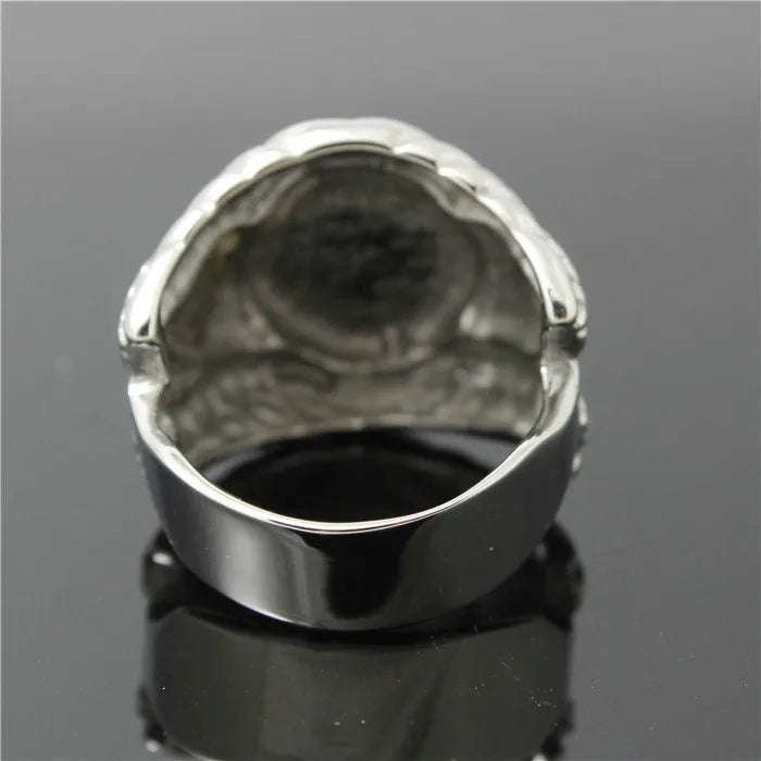 Mens Boys 316L Stainless Steel Cool Punk Gothic World of Warcraft WOW Alliance Ring Game RISE DEFENSE SYSTEMS.AI PRODUCTS
