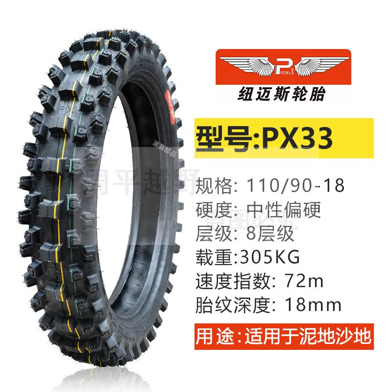 Newmaisi Big Flower Tire Mountain Scrambling Motorcycle Tire 181921-Inch Thickening and Wear-Resistant Big Tooth Flower Front and Rear Outer Tire RISE DEFENSE SYSTEMS.AI PRODUCTS
