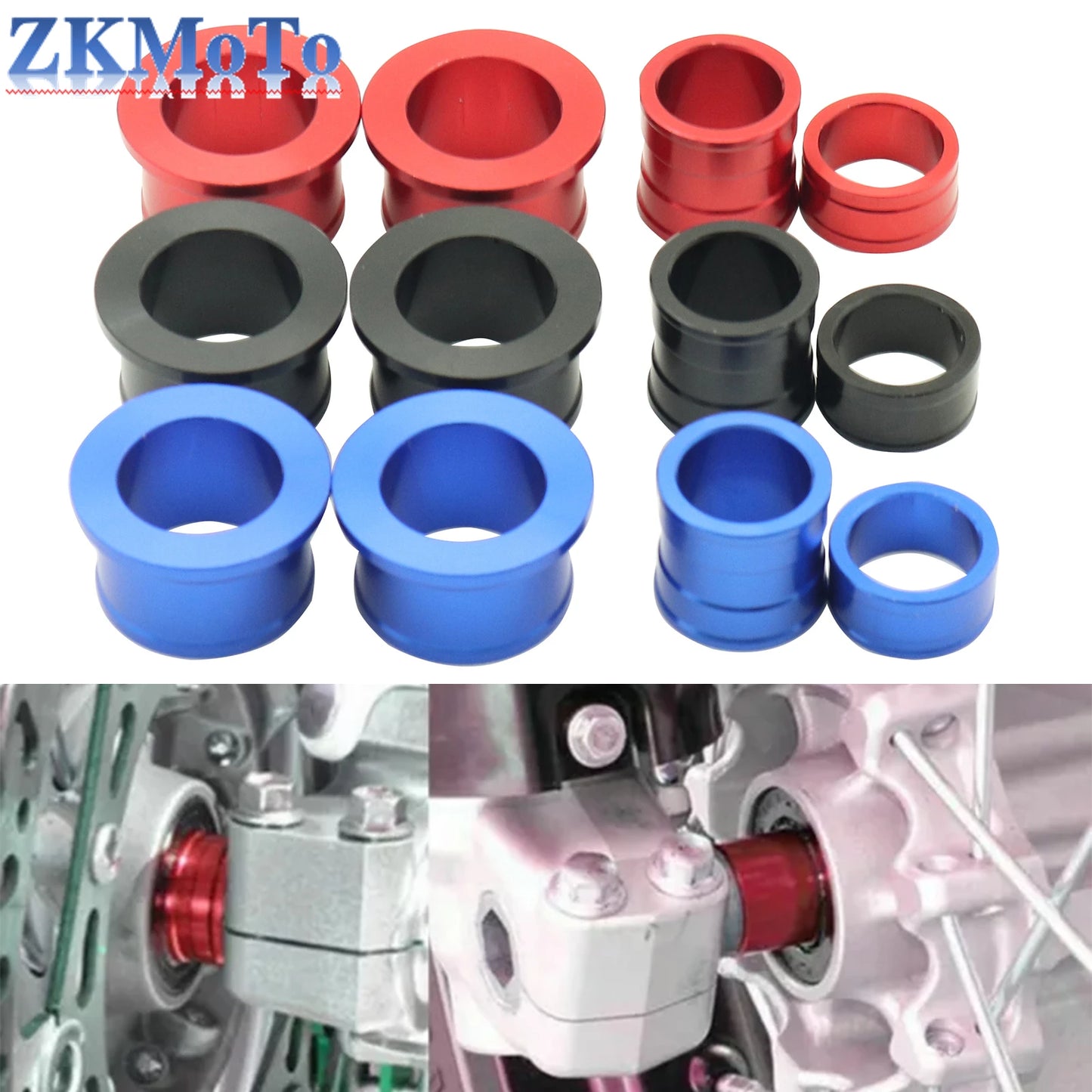 Motorcycle CNC Aluminum Front Rear Wheel Hub Spacer For Honda CR CR125R CR250R CRF250R CRF 450X CRF 450R Dirt Bike Motocross RISE DEFENSE SYSTEMS.AI PRODUCTS