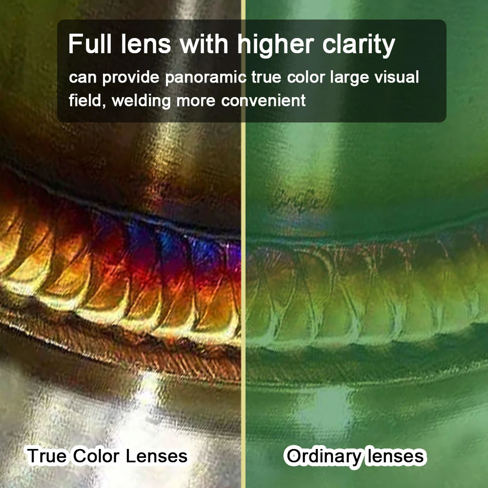 Welding Mask Solar Automatic Dimming Large View True Color 130℃ High Temperature Resistant Welder Auto Darkening Welding Helmet RISE DEFENSE SYSTEMS.AI PRODUCTS