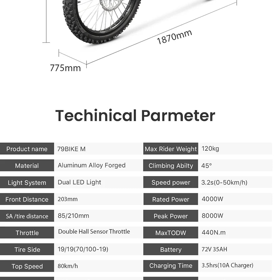 Falcon M 85Km/H Motocross Bike Adults Off-Road 72V 8000W Electric Motorcycle Dirt Bikes With Motorcycle Displays RISE DEFENSE SYSTEMS.AI PRODUCTS