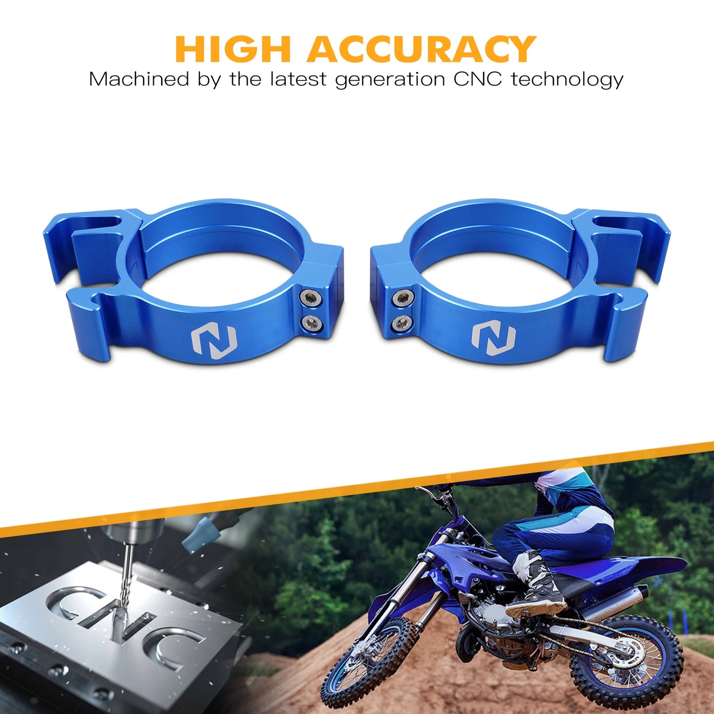 NICECNC Dirt Bike Front Fender Retainer For Yamaha YZ85 YZ 85 2002-2018 2017 YZ80 YZ 80 1993-2001 Motocross Mudguard Stablelizer RISE DEFENSE SYSTEMS.AI PRODUCTS