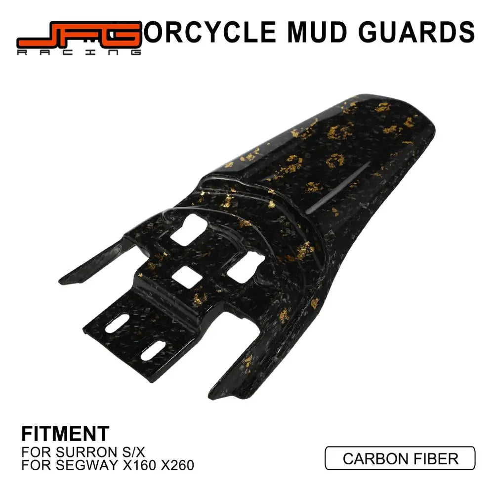 Funparts Motorcycles Accessories Rear Mudguard Fender Carbon Fiber For Surron Sur Ron Lightbee Light Bee X S L1E Electric Bike RISE DEFENSE SYSTEMS.AI PRODUCTS
