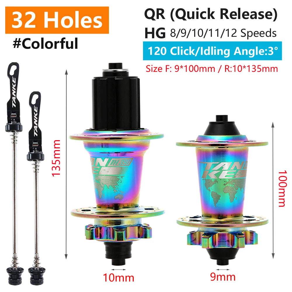 TANKE 120 Click Hub 6 Bearing MTB Mountain Bike Hub Front Rear Thru HG 28 32 36 Holes Disc Brake Bicycle Hubs 8 9 10 11 12 Speed RISE DEFENSE SYSTEMS.AI PRODUCTS