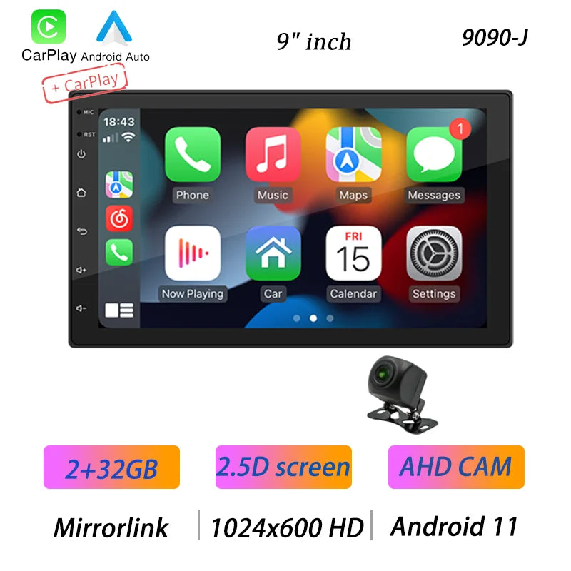 BQCC 4core 2 Din Car Radio Androidauto Carplay Android 13 GPS Car Audio 7"/9"/10" WIFI BT IPS Automotive Multimedia Player RISE DEFENSE SYSTEMS.AI PRODUCTS