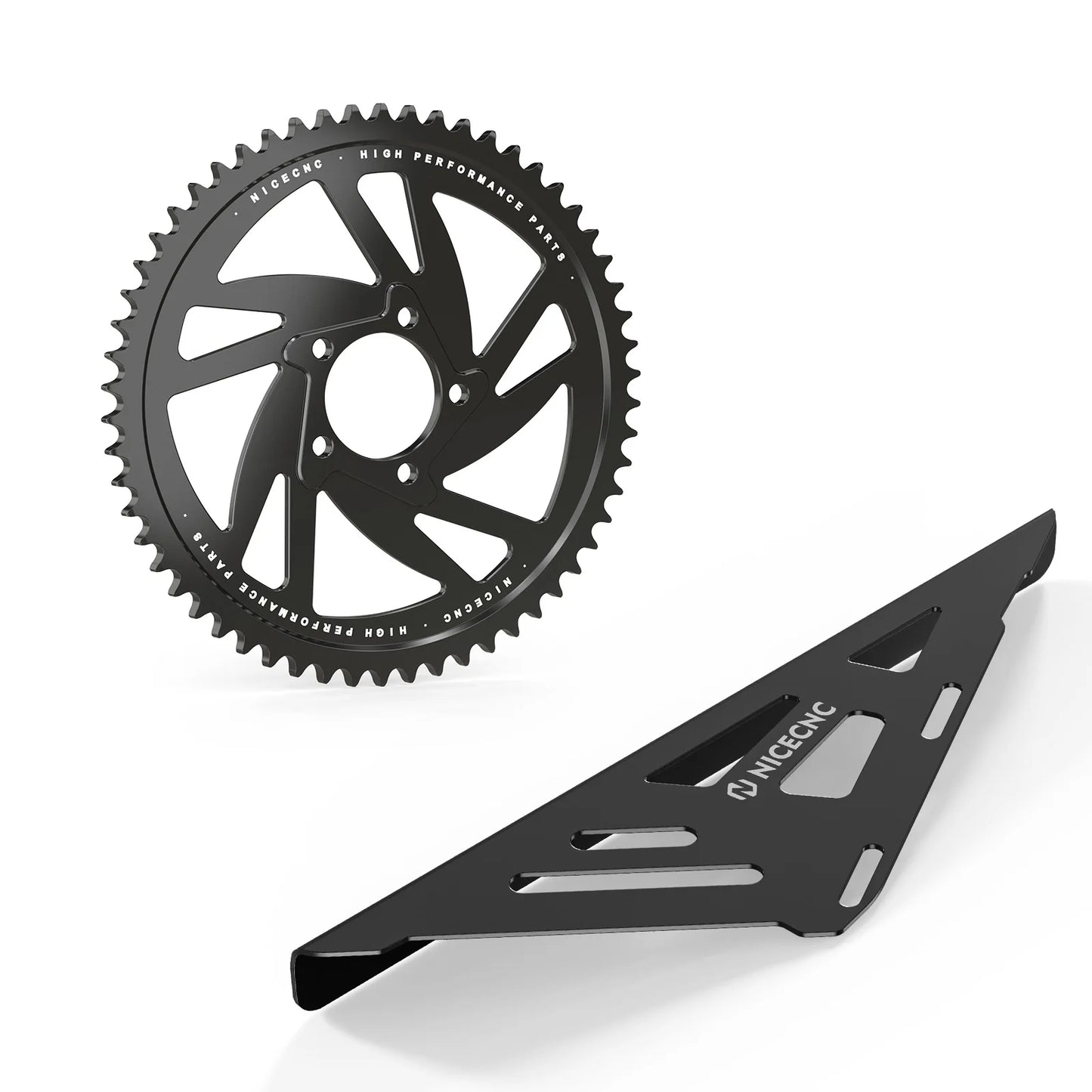 For Surron Light Bee X S L1E NICECNC Electric Dirt Bike 58T Rear Sprockets Chain Guard Cover Protector Kit For Segway X160 X260 RISE DEFENSE SYSTEMS.AI PRODUCTS