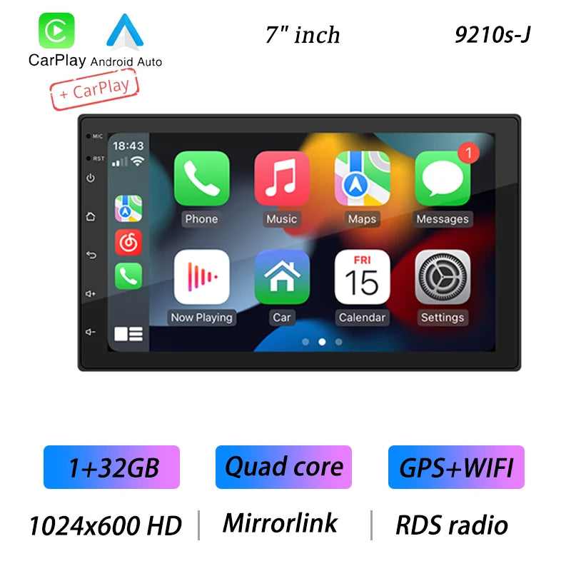 BQCC 4core 2 Din Car Radio Androidauto Carplay Android 13 GPS Car Audio 7"/9"/10" WIFI BT IPS Automotive Multimedia Player RISE DEFENSE SYSTEMS.AI PRODUCTS