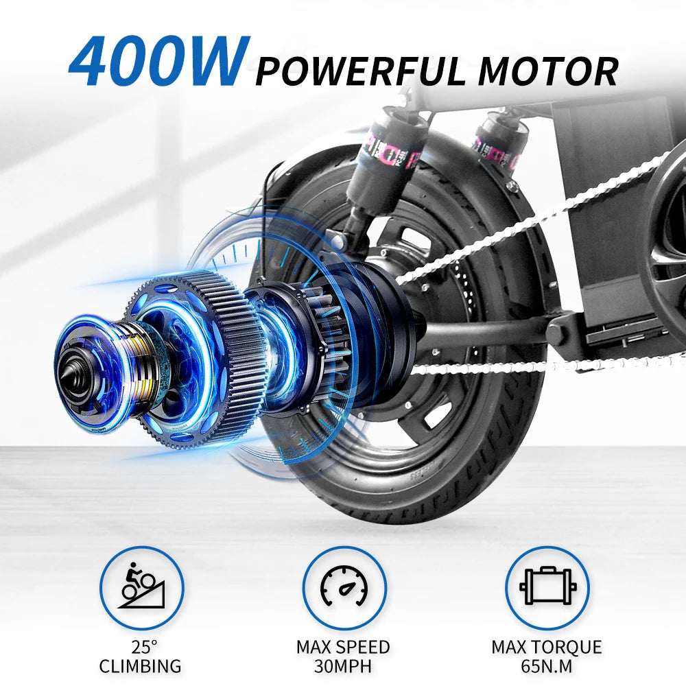 DeePower K300 14inch Mini Folding Ebike for Adults, Electric Bike,Electric Bicycle with Lithium Battery,20MPH Commuting e-bike RISE DEFENSE SYSTEMS.AI PRODUCTS