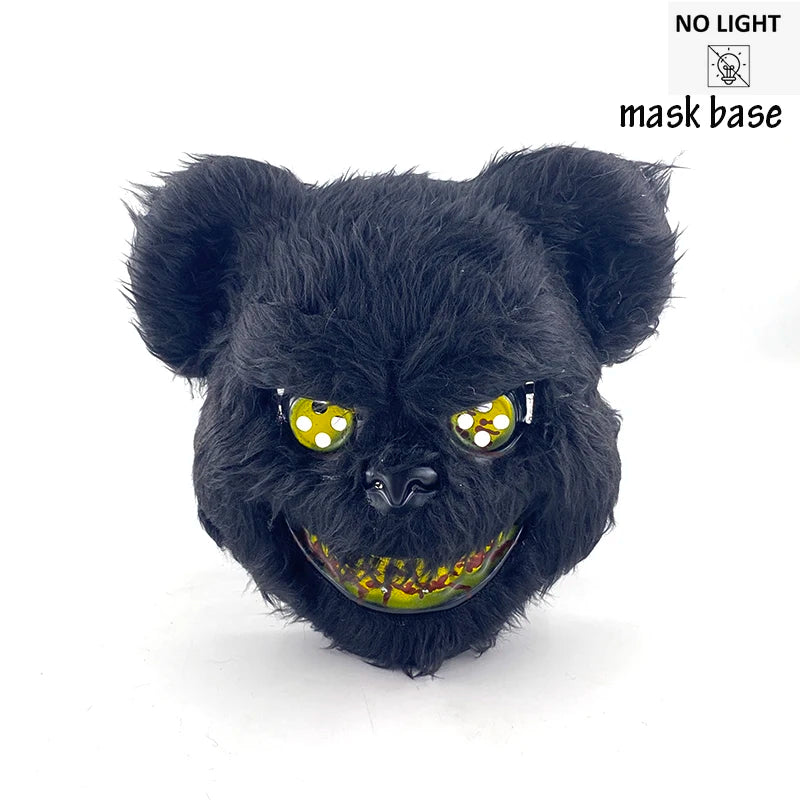 New Design Glowing Bloody Rabbit Mask Led Neon Cosplay Bear Mask Halloween Horror Carnival Masquerade costume Decoration Props RISE DEFENSE SYSTEMS.AI PRODUCTS