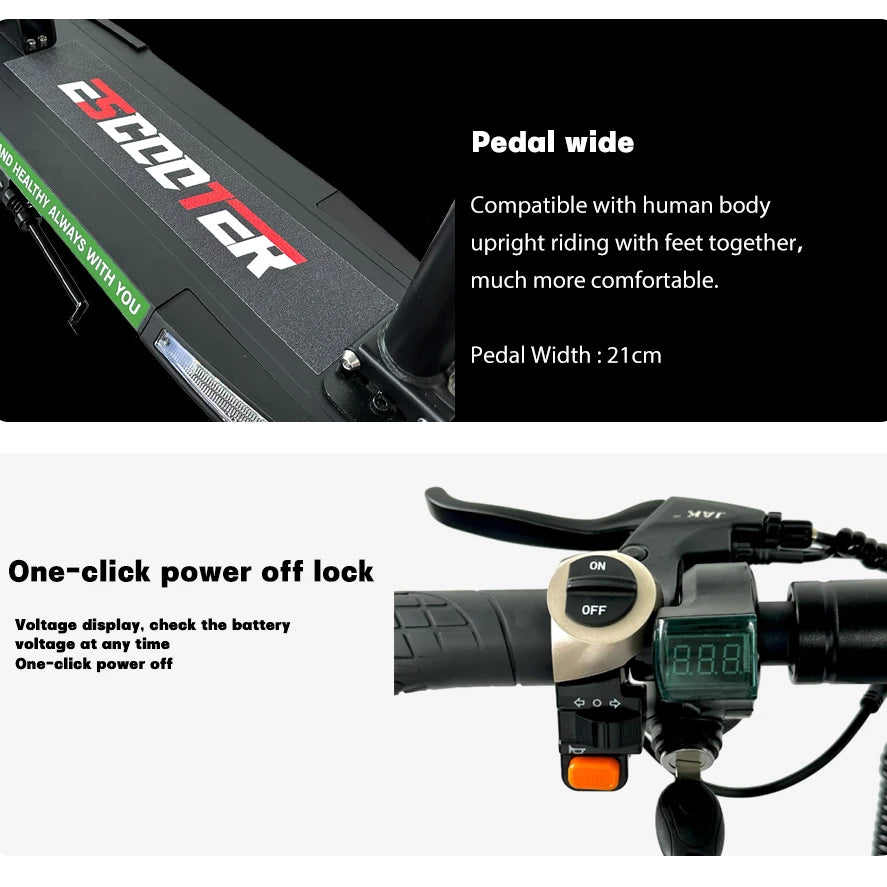 EU USA Warehouse Adult Electric Scooter 48v 13ah 16Ah Escooter Kick Scooter Lightweight Long Range 35-55km Scooters 800w RISE DEFENSE SYSTEMS.AI PRODUCTS