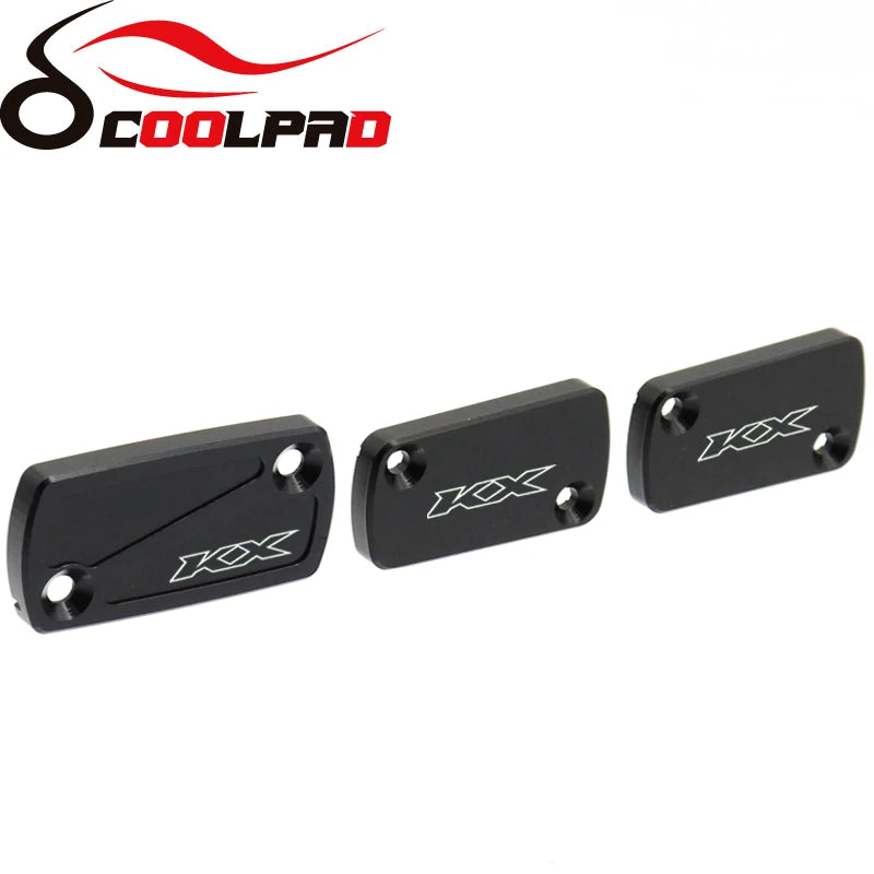 3PCS For KAWASAKI KX250 KX450 Front Rear Brake Fluid Reservoir Cover 2019-2023 KX 250 450 Motorcycle Oil Fluid Cover Accessories RISE DEFENSE SYSTEMS.AI PRODUCTS
