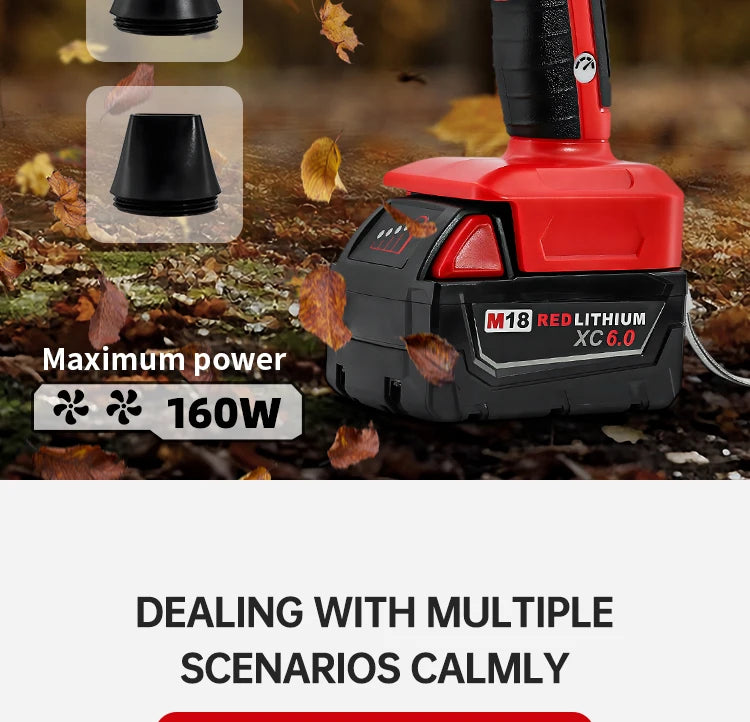Milwaukee Mini Turbo Jet Fan Electric Air Duster Adjustable wind speed Turbo Violent Blower Rechargeable with Light Car Cleaning RISE DEFENSE SYSTEMS.AI PRODUCTS