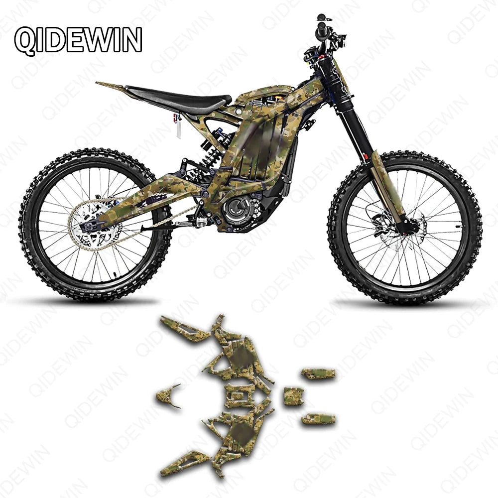 Decorative decals for SURRON Light bee X/S motorcyclesPaint protection filmPersonalized decorative stickers RISE DEFENSE SYSTEMS.AI PRODUCTS