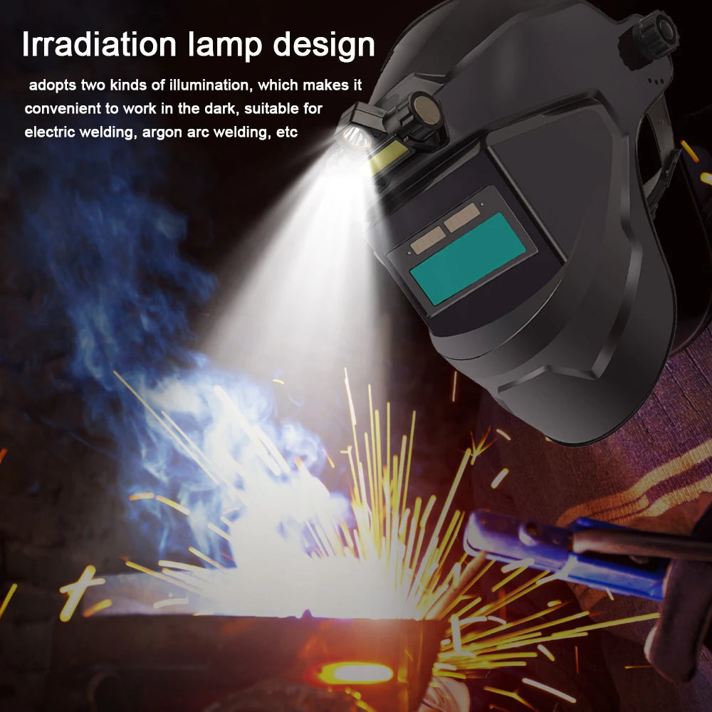 Welding Mask Solar Automatic Dimming Large View True Color 130℃ High Temperature Resistant Welder Auto Darkening Welding Helmet RISE DEFENSE SYSTEMS.AI PRODUCTS