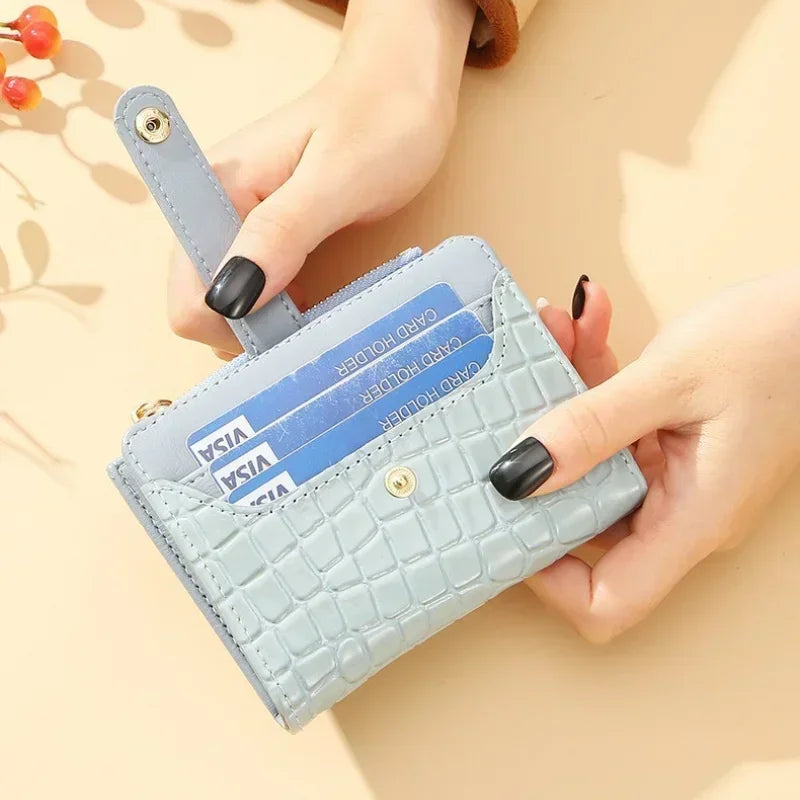 Mini Crocodile Print Clutch Wallet, Short Credit Card Holder, Women's Card Case & Coin Purse Cute Wallet RISE DEFENSE SYSTEMS.AI PRODUCTS