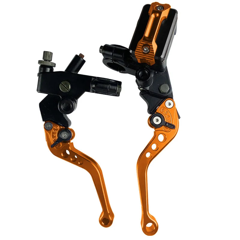 CNC One Pair 7/8" 22mm Universal Motorcycle Brake Master Cylinder Lever Cable Clutch Reservoir For Scooter Sport Dirt Bike RISE DEFENSE SYSTEMS.AI PRODUCTS