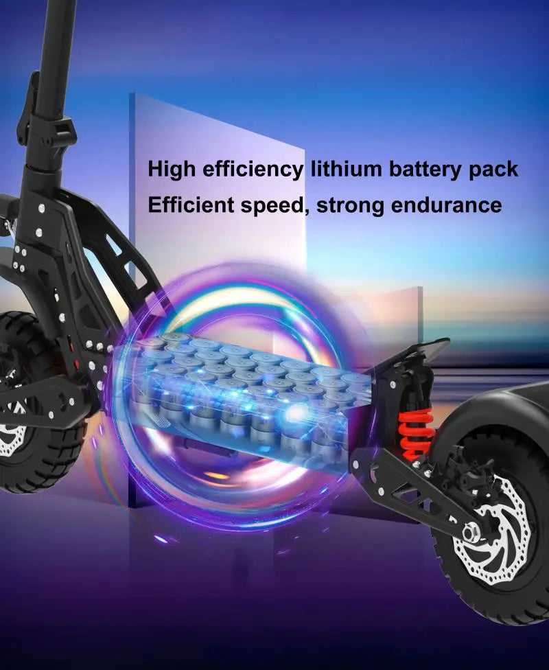 2000W Powerful Off Road Dual Motor Electric Scooter Adult 48V 15.6Ah E Scooter 50KMH 31mph Long Range Cheap Electric Scooter RISE DEFENSE SYSTEMS.AI PRODUCTS