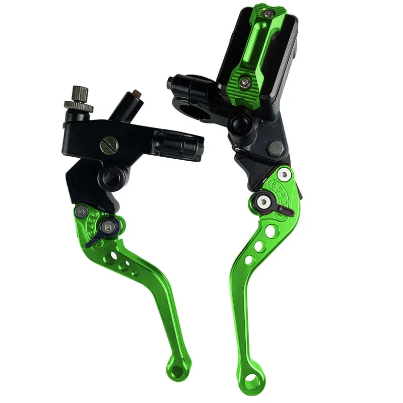 CNC One Pair 7/8" 22mm Universal Motorcycle Brake Master Cylinder Lever Cable Clutch Reservoir For Scooter Sport Dirt Bike RISE DEFENSE SYSTEMS.AI PRODUCTS