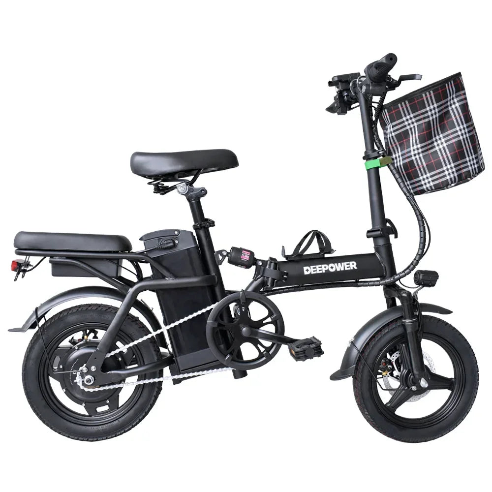 Electric Bike For Adults 600W Peak Motor, 20 Mph Folding Ebike, 14" Adults Electric Bicycles,3 Levels Assist,Multi-Shock Ebike, RISE DEFENSE SYSTEMS.AI PRODUCTS