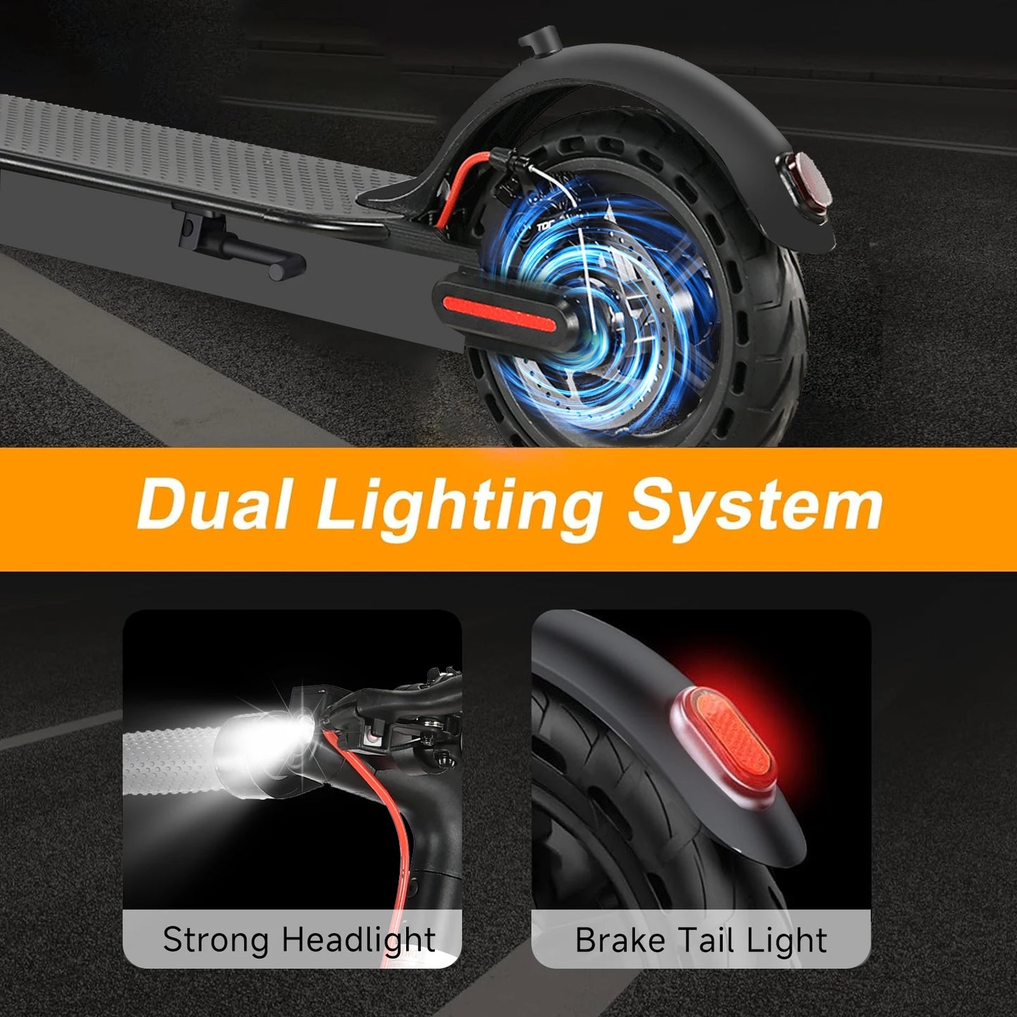 SUNNIGOO N7PRO Electric Scooter Adults 36V 10.4Ah Escooter Long Range 19 Miles Lightweight Kick Scooter US Stock Black With Gift RISE DEFENSE SYSTEMS.AI PRODUCTS