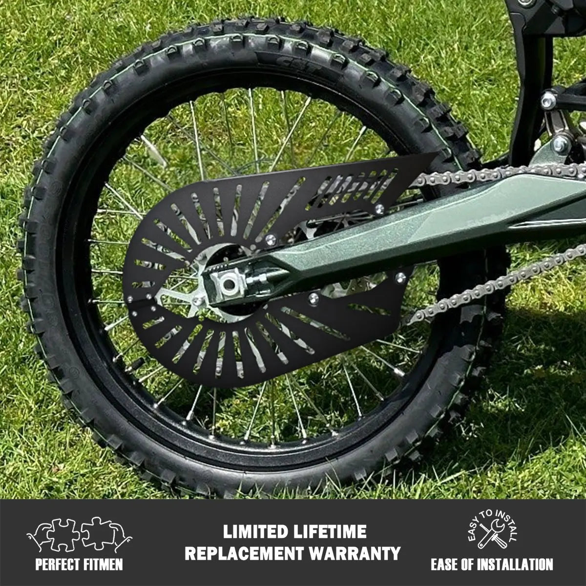 Rear Sprocket Protective Cover For Sur Ron Ultra Bee Rear Chain Guard Cover RISE DEFENSE SYSTEMS.AI PRODUCTS