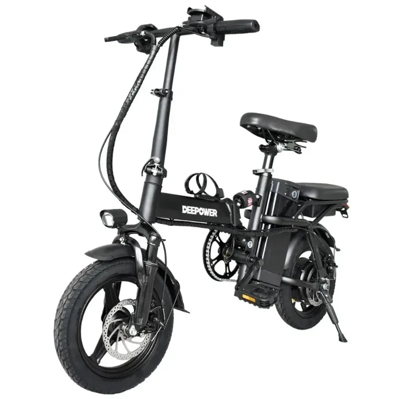 Electric Bike For Adults 600W Peak Motor, 20 Mph Folding Ebike, 14" Adults Electric Bicycles,3 Levels Assist,Multi-Shock Ebike, RISE DEFENSE SYSTEMS.AI PRODUCTS