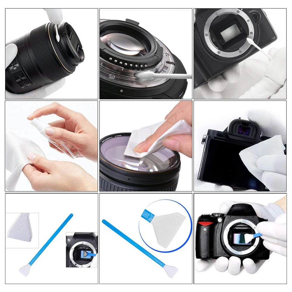 Professional Full Frame Sensor Cleaning Kit Camera Cleaning Kit for FF DSLR & Mirrorless Cameras w/Sensor Cleaning Swabs & Case RISE DEFENSE SYSTEMS.AI PRODUCTS