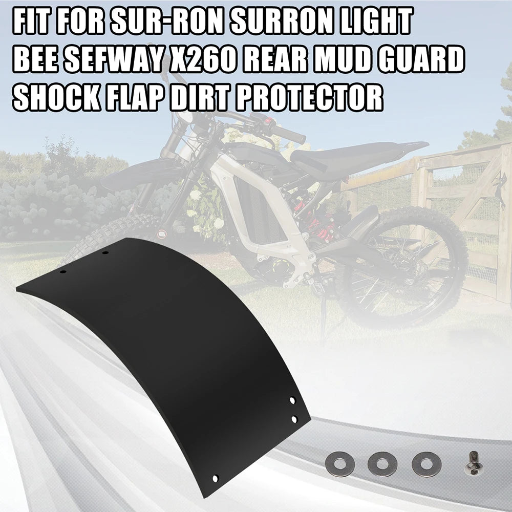 Motorcycle Rear Shock Absorption Mud Guard Rear Shock-absorbing Dust Cover Fender For Sur-Ron Surron Light Bee Segway X260 RISE DEFENSE SYSTEMS.AI PRODUCTS