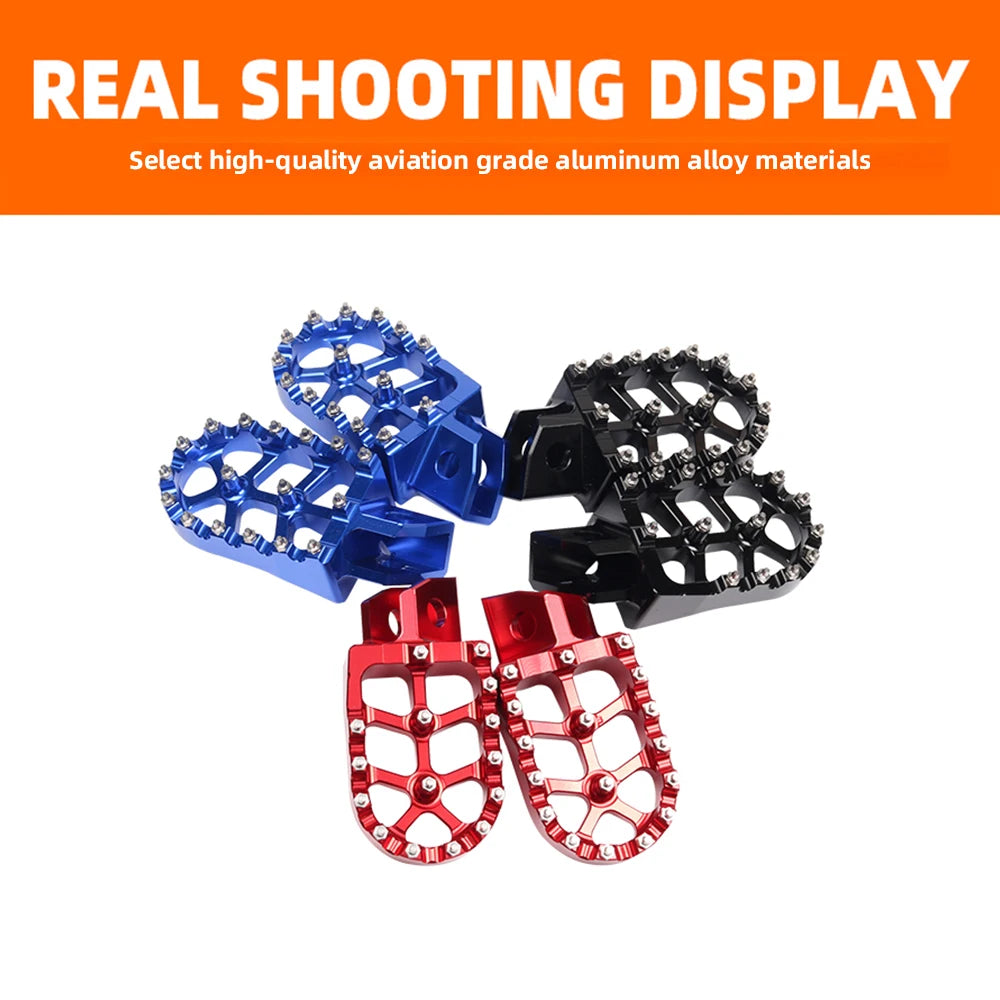 Motorcycle FootRest Footpegs Foot Pegs Pedal For YAMAHA TTR 90 110 125 250 TTR250 YZ80 YZ125 YZ250 YZ WR 200 250 500 Accessories RISE DEFENSE SYSTEMS.AI PRODUCTS